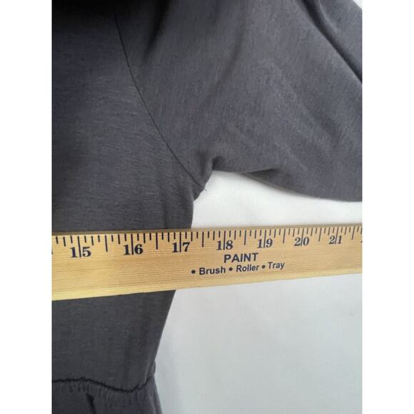 Garnet Hill Women’s Small Gray Long Sleeve Cross Over V-Neck Knee Length Dress - Picture 5 of 7